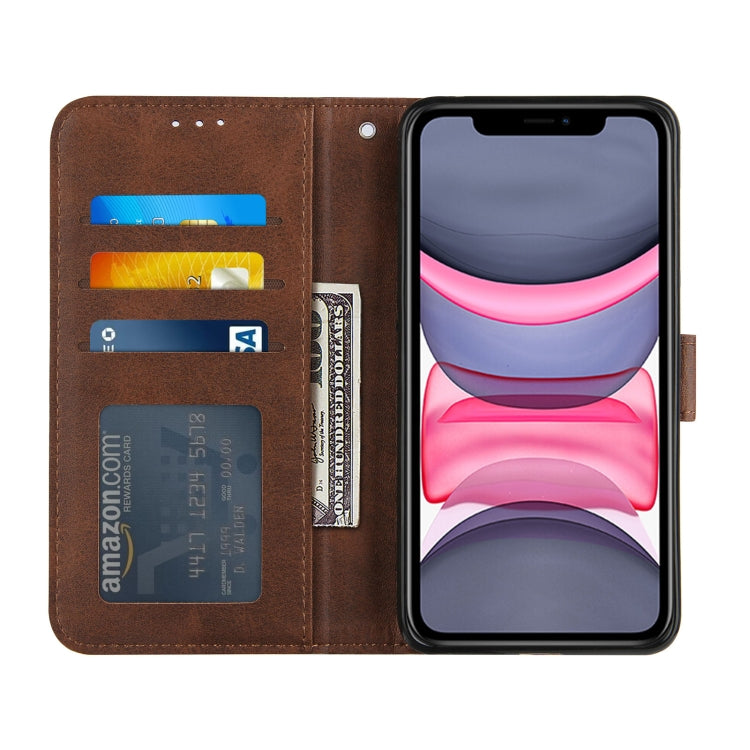 For iPhone 11 Pro Stitching Calf Texture Buckle Horizontal Flip Leather Case with Holder & Card Slots & Wallet & Lanyard