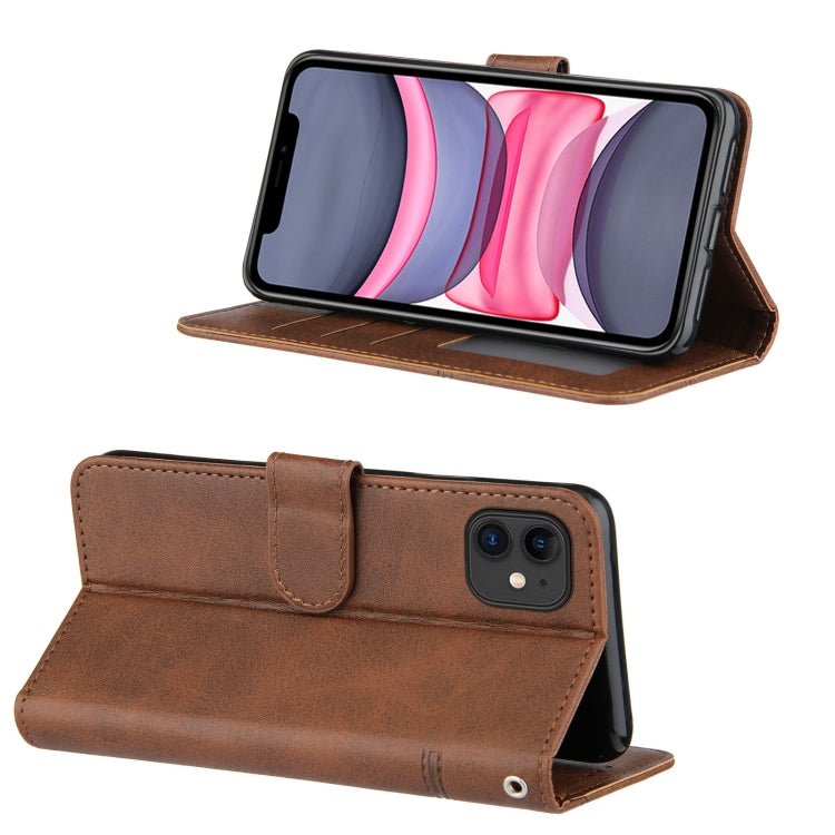 For iPhone 11 Pro Stitching Calf Texture Buckle Horizontal Flip Leather Case with Holder & Card Slots & Wallet & Lanyard