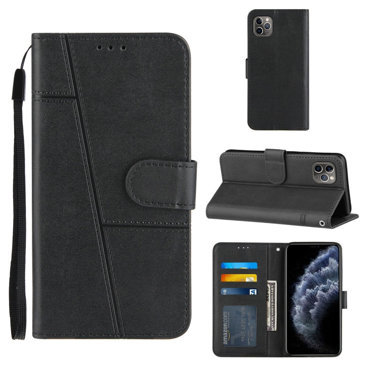 For iPhone 11 Pro Max Stitching Calf Texture Buckle Horizontal Flip Leather Case with Holder & Card Slots & Wallet & Lanyard