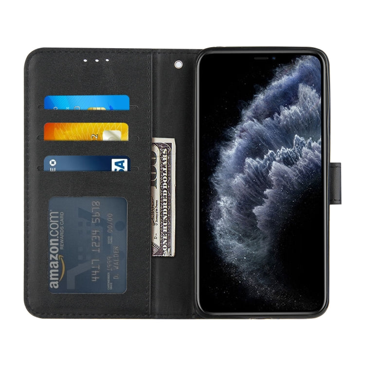 For iPhone 11 Pro Max Stitching Calf Texture Buckle Horizontal Flip Leather Case with Holder & Card Slots & Wallet & Lanyard