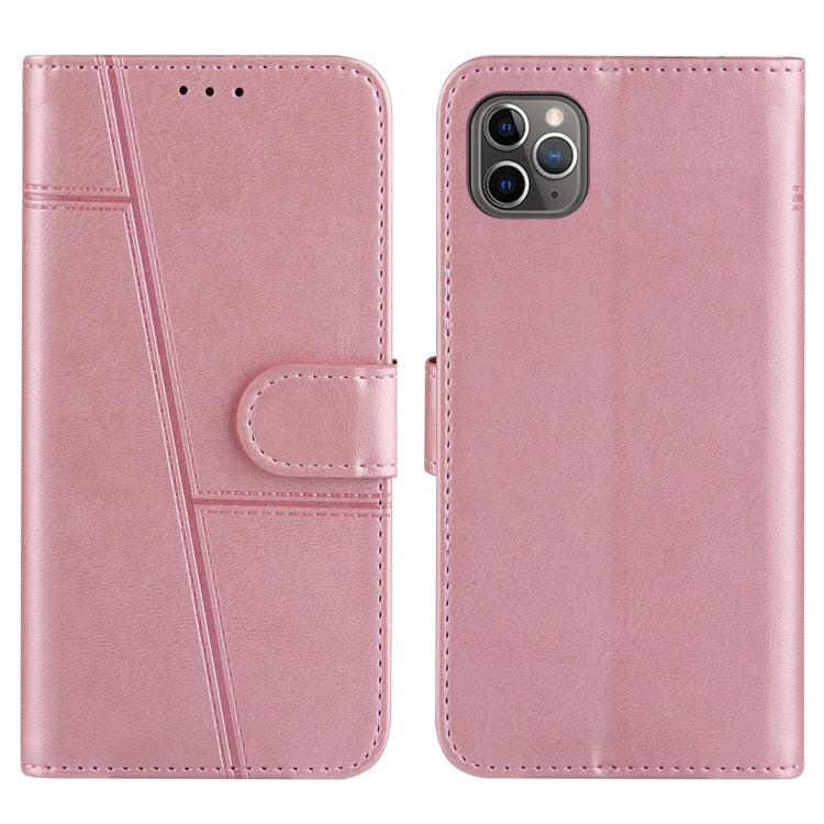 For iPhone 11 Pro Max Stitching Calf Texture Buckle Horizontal Flip Leather Case with Holder & Card Slots & Wallet & Lanyard