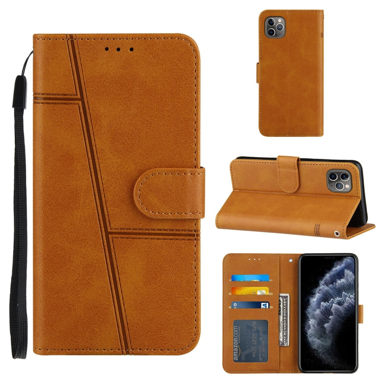 For iPhone 11 Pro Max Stitching Calf Texture Buckle Horizontal Flip Leather Case with Holder & Card Slots & Wallet & Lanyard