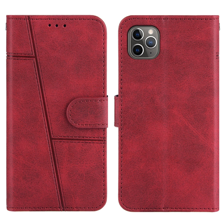 For iPhone 11 Pro Max Stitching Calf Texture Buckle Horizontal Flip Leather Case with Holder & Card Slots & Wallet & Lanyard