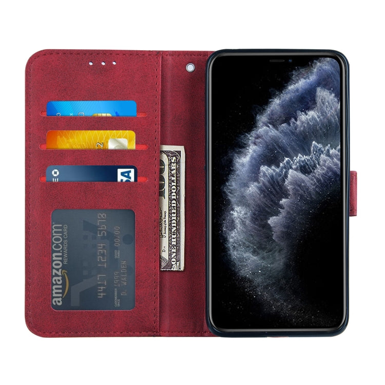 For iPhone 11 Pro Max Stitching Calf Texture Buckle Horizontal Flip Leather Case with Holder & Card Slots & Wallet & Lanyard