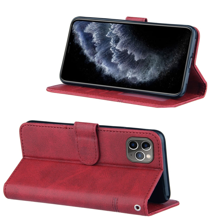 For iPhone 11 Pro Max Stitching Calf Texture Buckle Horizontal Flip Leather Case with Holder & Card Slots & Wallet & Lanyard