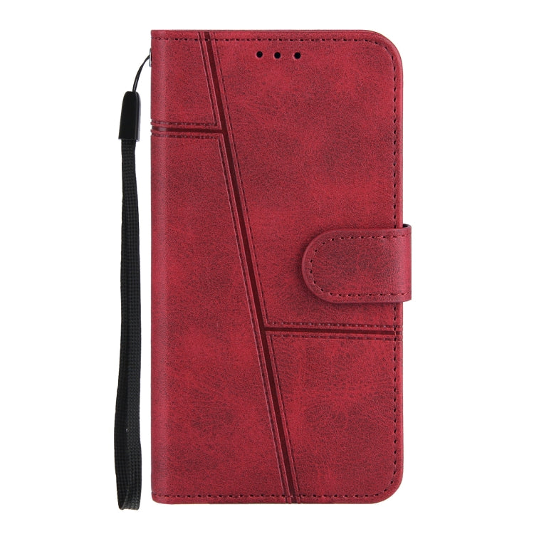 For iPhone XS Max Stitching Calf Texture Buckle Horizontal Flip Leather Case with Holder & Card Slots & Wallet & Lanyard