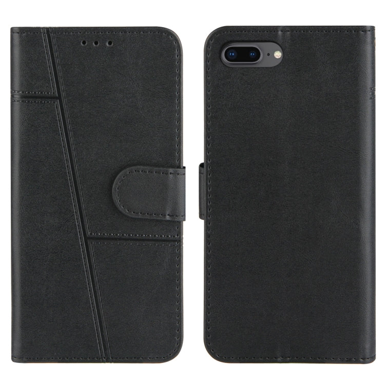 Stitching Calf Texture Buckle Horizontal Flip Leather Case with Holder & Card Slots & Wallet & Lanyard For iPhone 6 Plus / 7 Plus / 8 Plus