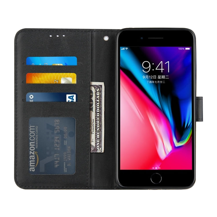 Stitching Calf Texture Buckle Horizontal Flip Leather Case with Holder & Card Slots & Wallet & Lanyard For iPhone 6 Plus / 7 Plus / 8 Plus