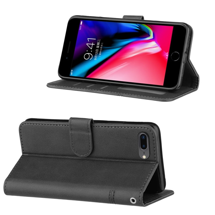 Stitching Calf Texture Buckle Horizontal Flip Leather Case with Holder & Card Slots & Wallet & Lanyard For iPhone 6 Plus / 7 Plus / 8 Plus