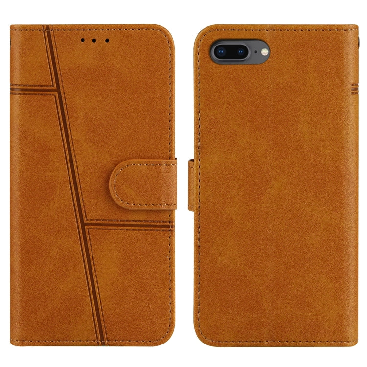 Stitching Calf Texture Buckle Horizontal Flip Leather Case with Holder & Card Slots & Wallet & Lanyard For iPhone 6 Plus / 7 Plus / 8 Plus