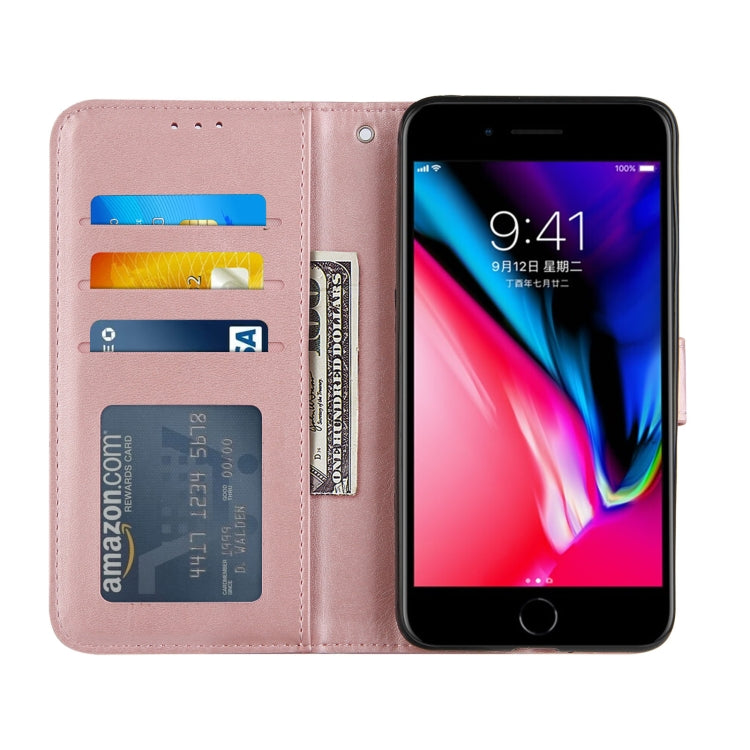 Stitching Calf Texture Buckle Horizontal Flip Leather Case with Holder & Card Slots & Wallet & Lanyard For iPhone 6 / 7 / 8 / SE 2020
