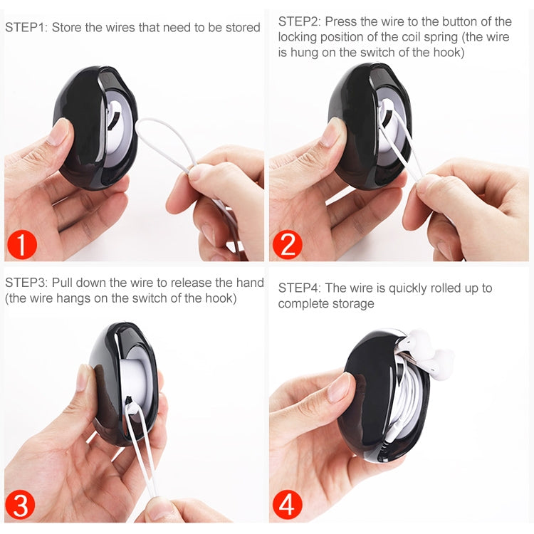 Small Headphone Earphone Wire Winder Data Cable Storage Box
