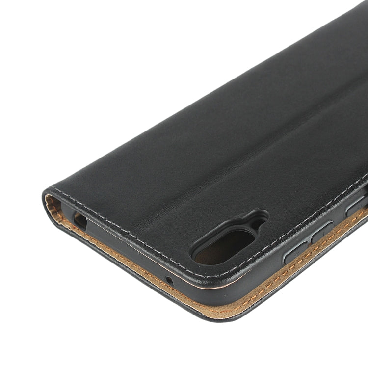 Horizontal Flip Leather Case for Huawei Y6 Pro (2019), with Magnetic Buckle & Holder & Card Slots & Wallet(Black)