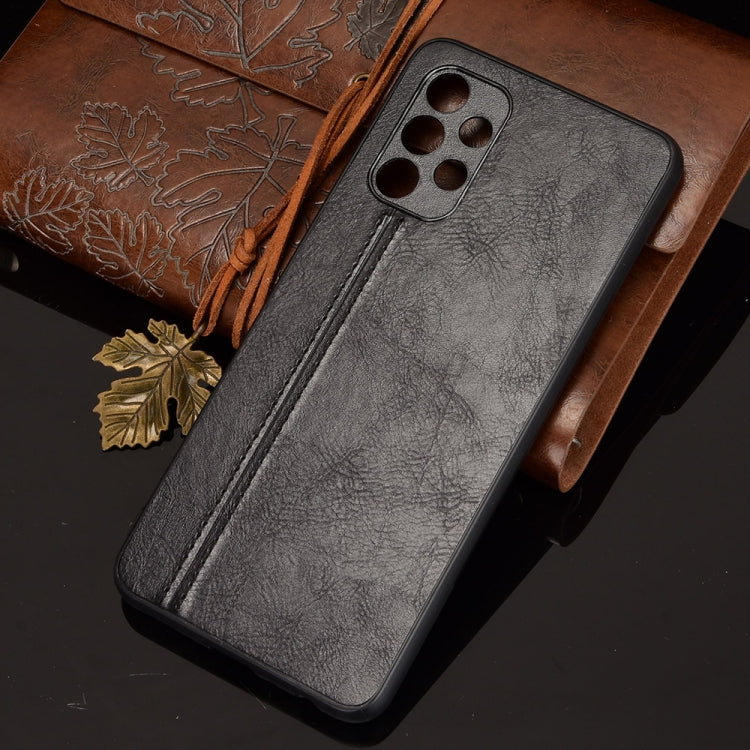 For Samsung Galaxy A32 4G European version Shockproof Sewing Cow Pattern Skin PC + PU + TPU Case