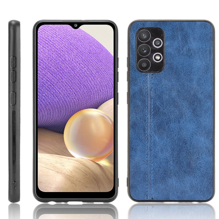 For Samsung Galaxy A32 4G European version Shockproof Sewing Cow Pattern Skin PC + PU + TPU Case