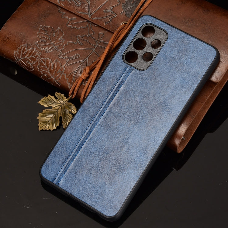 For Samsung Galaxy A32 4G European version Shockproof Sewing Cow Pattern Skin PC + PU + TPU Case