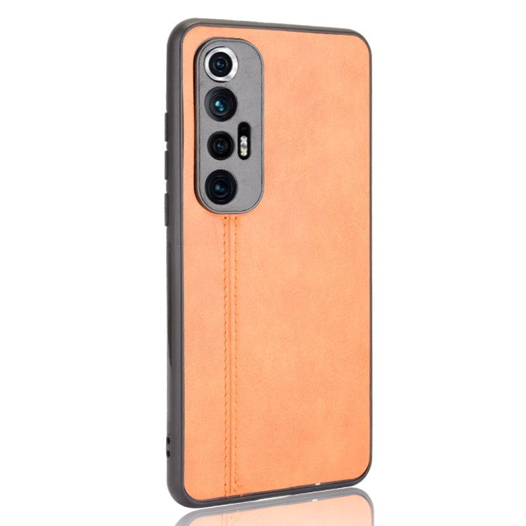 For Xiaomi Mi 10S Shockproof Sewing Cow Pattern Skin PC + PU + TPU Case
