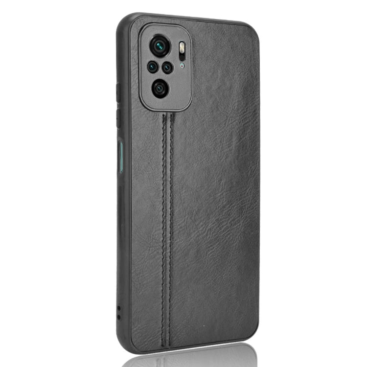 For Xiaomi Redmi Note 10 4G / Note 10S Shockproof Sewing Cow Pattern Skin PC + PU + TPU Case
