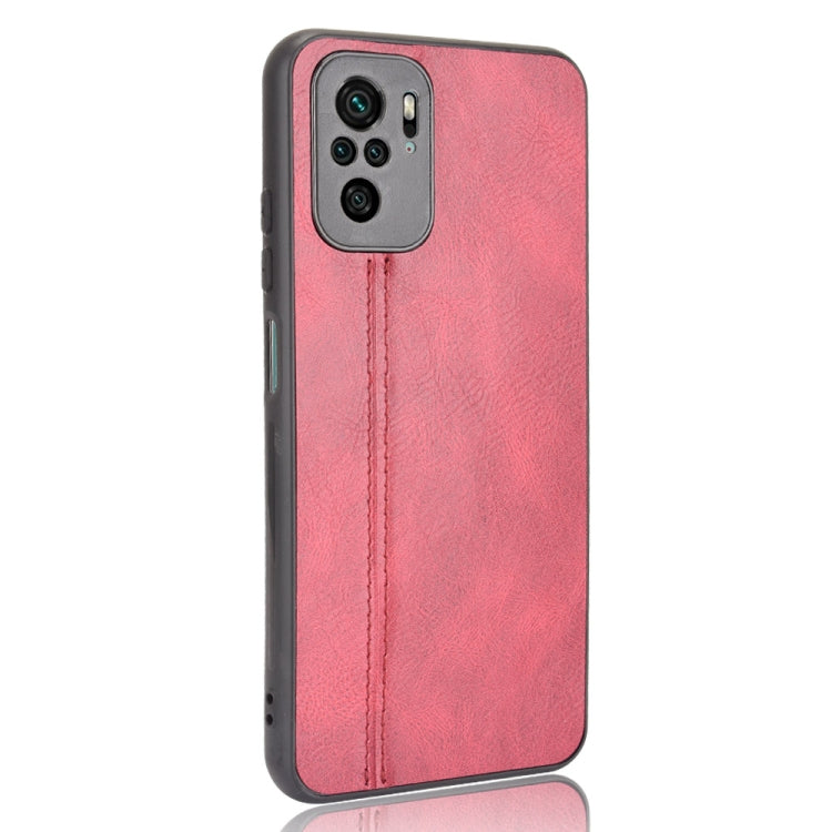 For Xiaomi Redmi Note 10 4G / Note 10S Shockproof Sewing Cow Pattern Skin PC + PU + TPU Case
