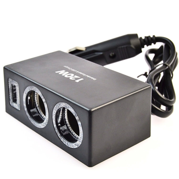 12V-24V Car Cigarette Lighter Socket Splitter USB Charger Adapter Car Charger for Mobile Phone MP3 DVR Accessories