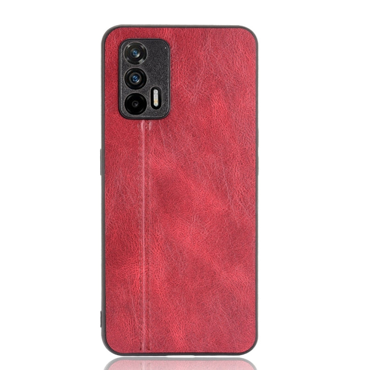 For OPPO Realme GT Shockproof Sewing Cow Pattern Skin PC + PU + TPU Case
