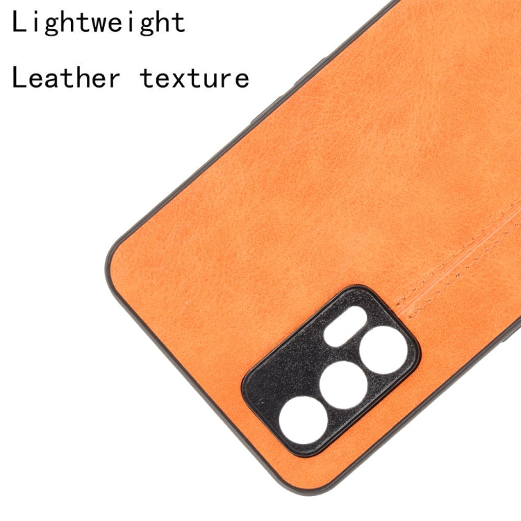 For OPPO Realme GT Shockproof Sewing Cow Pattern Skin PC + PU + TPU Case