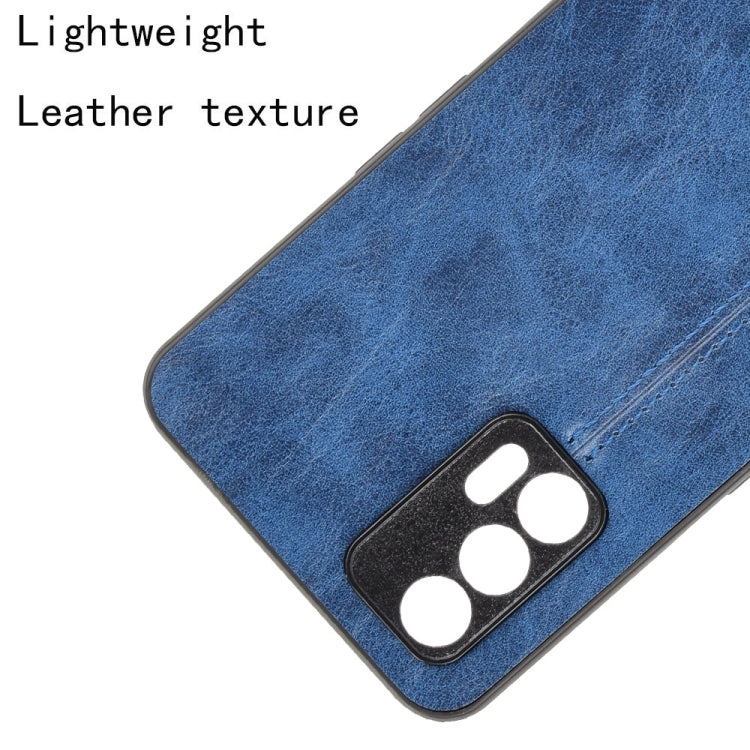 For OPPO Realme GT Shockproof Sewing Cow Pattern Skin PC + PU + TPU Case