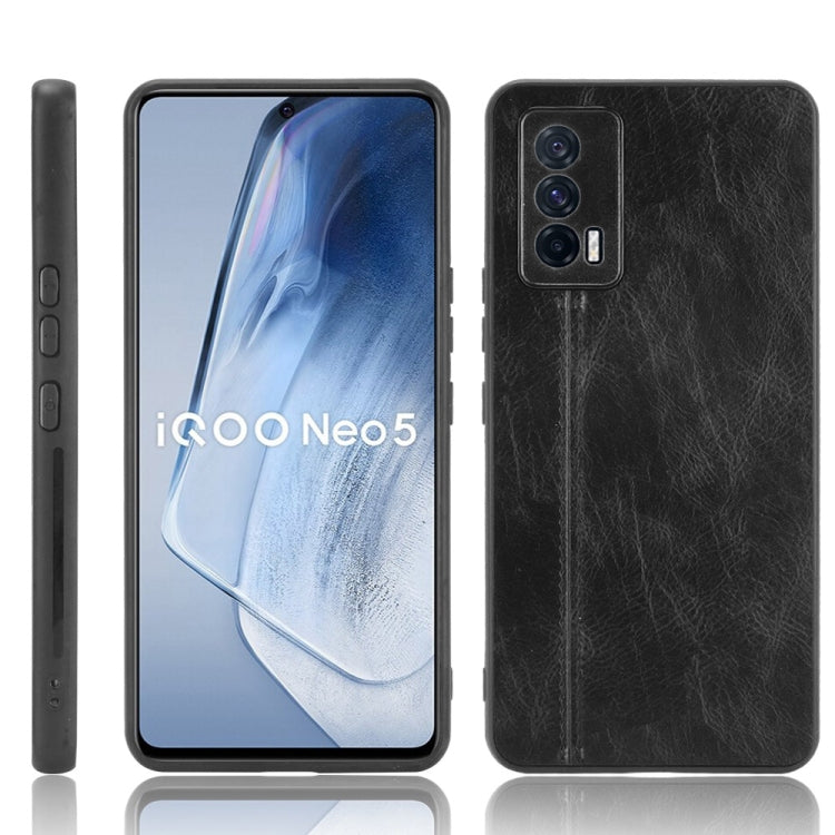 For vivo iQOO Neo5 Shockproof Sewing Cow Pattern Skin PC + PU + TPU Case