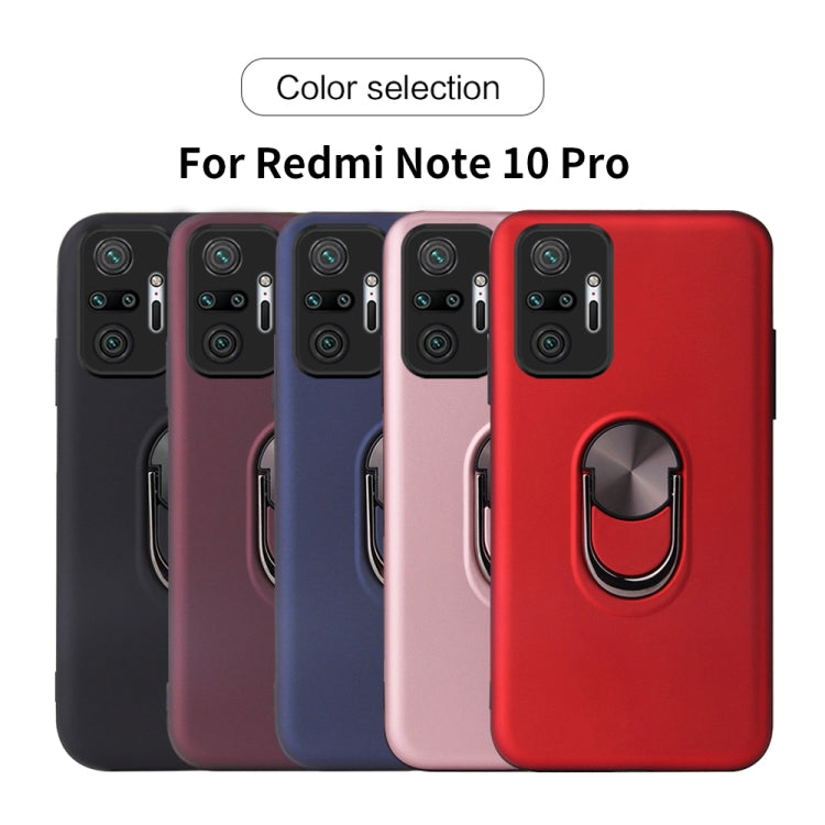For Xiaomi Redmi Note 10 Pro / Note 10 Pro Max 360 Rotary Multifunctional Stent PC+TPU Case with Magnetic Invisible Holder