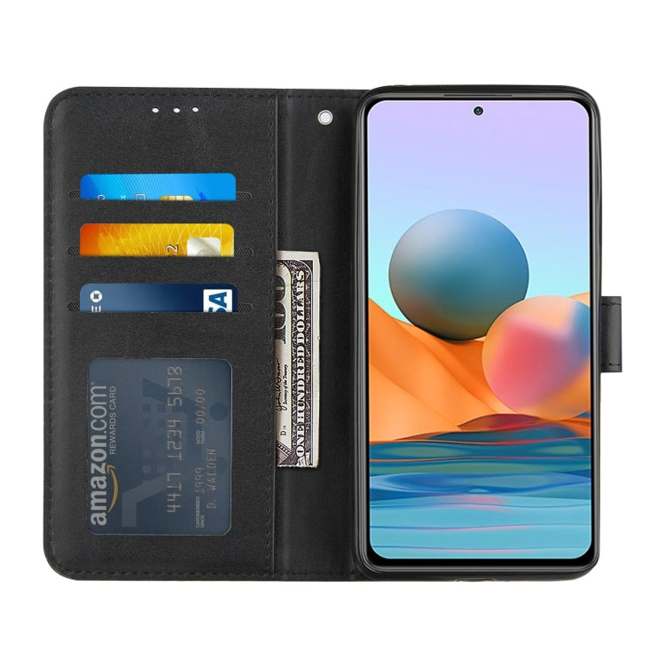 For Xiaomi Redmi Note 10 Pro /Note 10 Pro Max Stitching Calf Texture Buckle Horizontal Flip Leather Case with Holder & Card Slots & Wallet & Lanyard