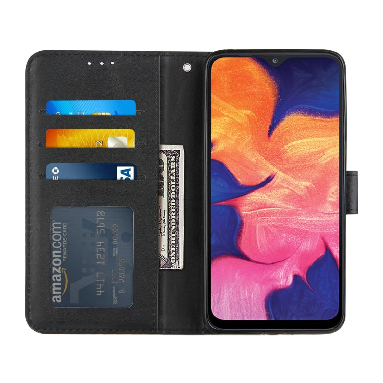 For Samsung Galaxy A10/M10 Stitching Calf Texture Buckle Horizontal Flip Leather Case with Holder & Card Slots & Wallet & Lanyard