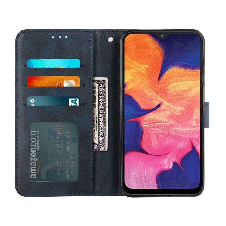 For Samsung Galaxy A10/M10 Stitching Calf Texture Buckle Horizontal Flip Leather Case with Holder & Card Slots & Wallet & Lanyard