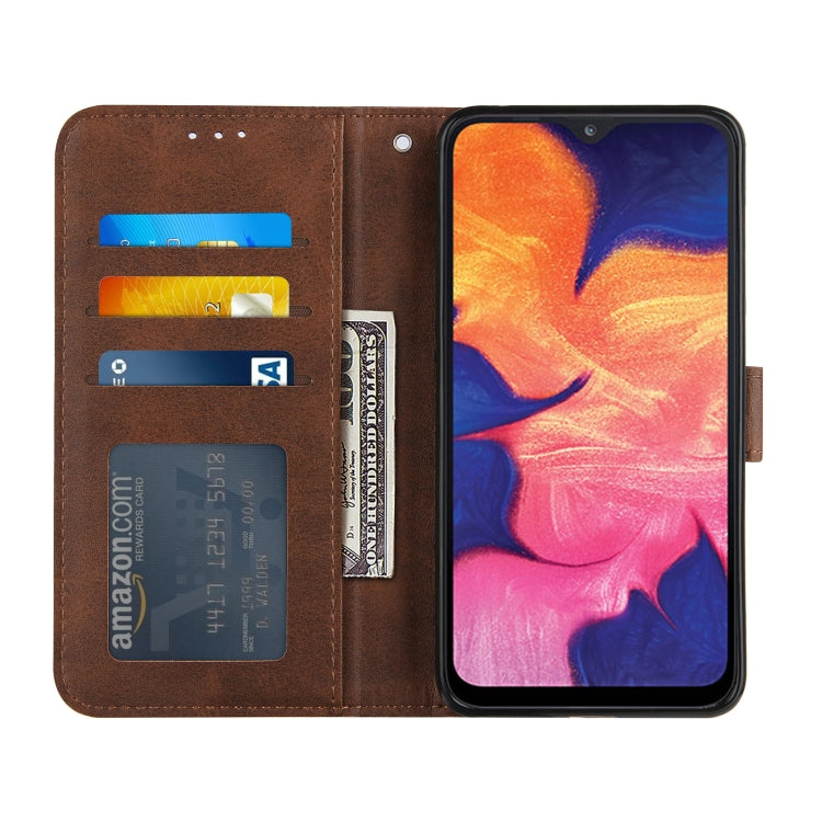 For Samsung Galaxy A10/M10 Stitching Calf Texture Buckle Horizontal Flip Leather Case with Holder & Card Slots & Wallet & Lanyard