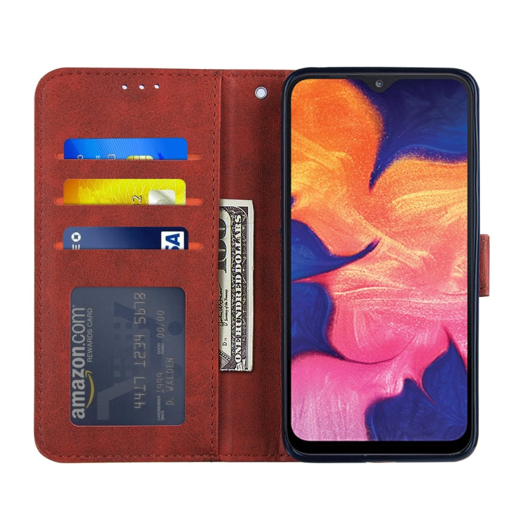 For Samsung Galaxy A10/M10 Stitching Calf Texture Buckle Horizontal Flip Leather Case with Holder & Card Slots & Wallet & Lanyard