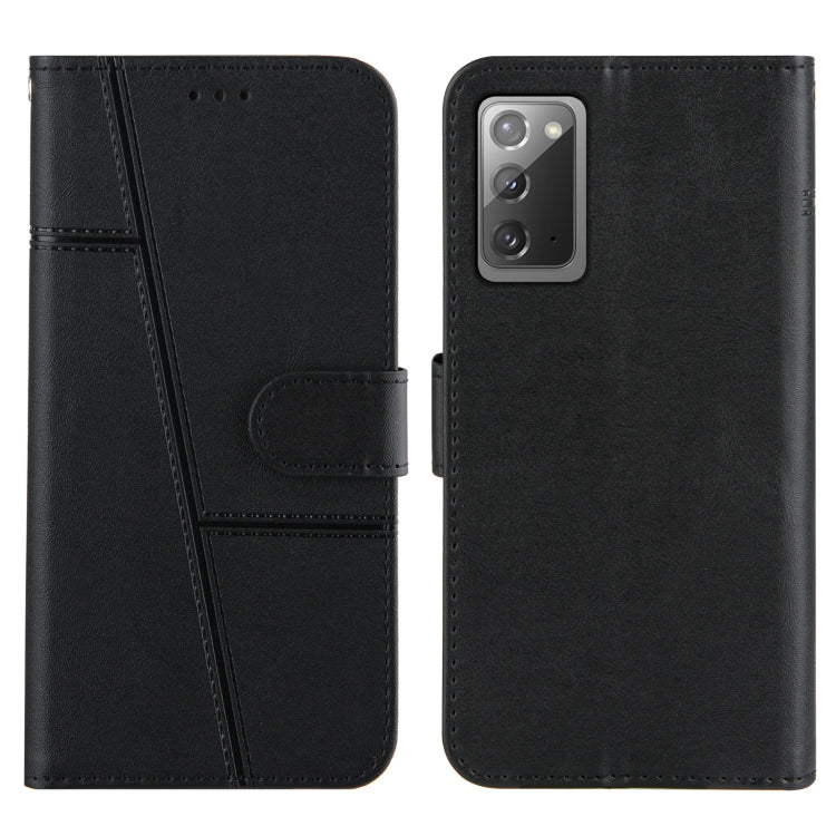 For Samsung Galaxy Note20 Stitching Calf Texture Buckle Horizontal Flip Leather Case with Holder & Card Slots & Wallet & Lanyard