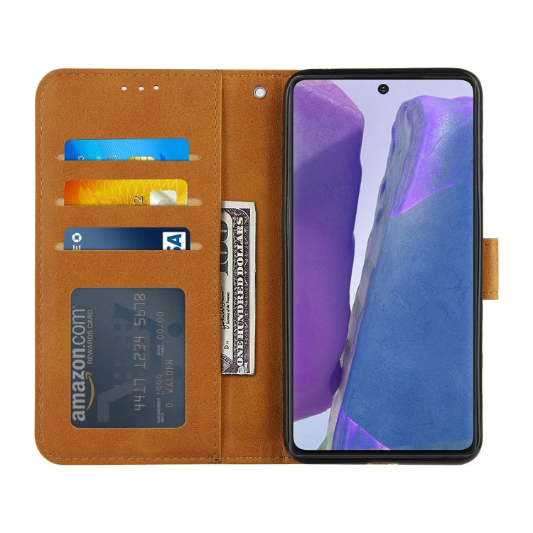 For Samsung Galaxy Note20 Stitching Calf Texture Buckle Horizontal Flip Leather Case with Holder & Card Slots & Wallet & Lanyard