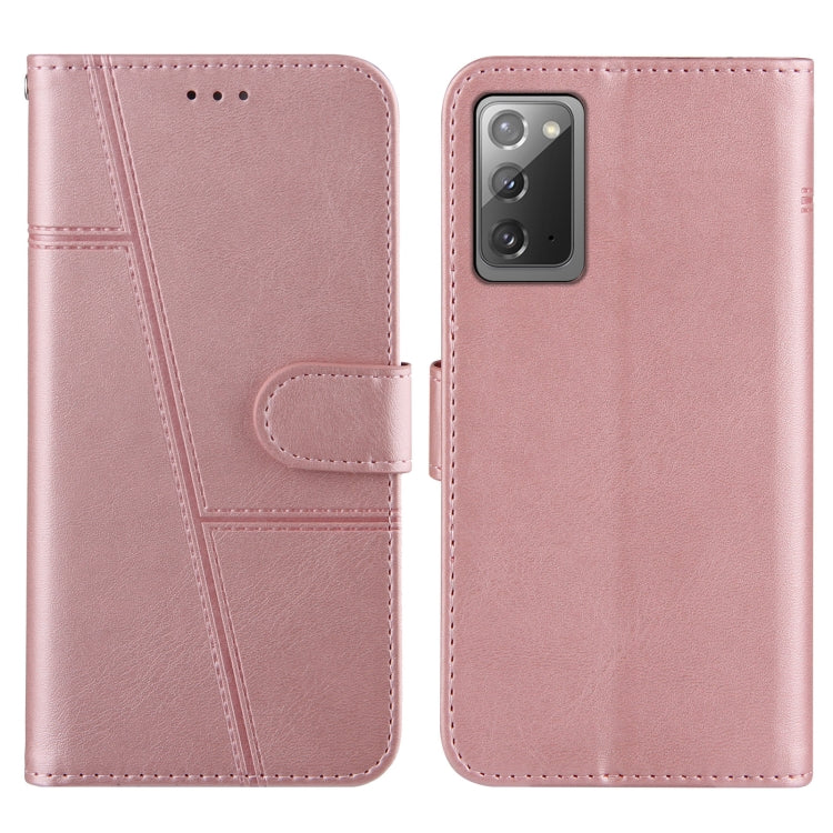 For Samsung Galaxy Note20 Stitching Calf Texture Buckle Horizontal Flip Leather Case with Holder & Card Slots & Wallet & Lanyard