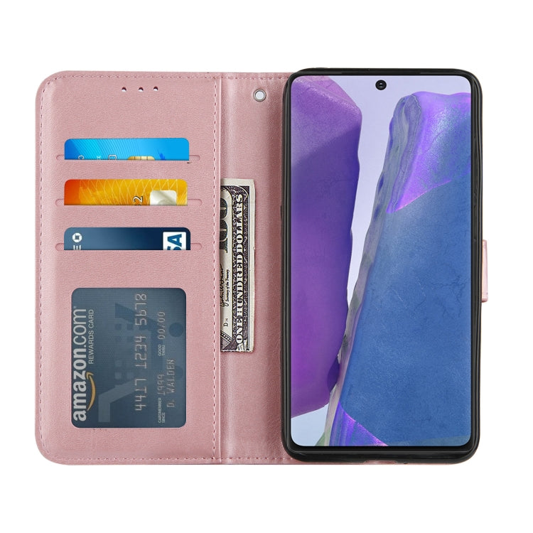 For Samsung Galaxy Note20 Stitching Calf Texture Buckle Horizontal Flip Leather Case with Holder & Card Slots & Wallet & Lanyard