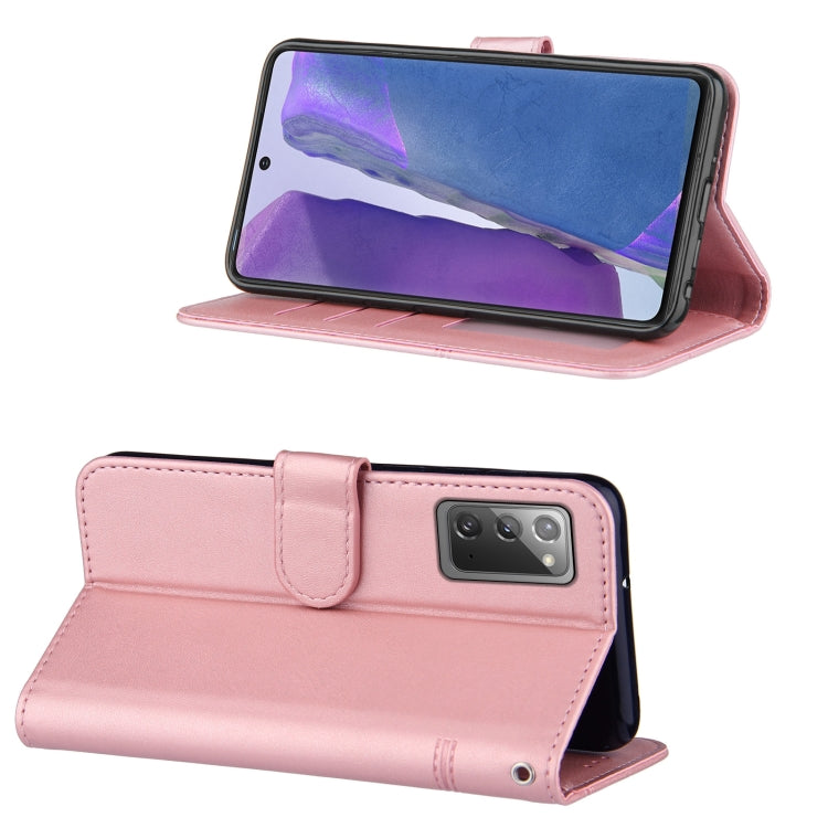 For Samsung Galaxy Note20 Stitching Calf Texture Buckle Horizontal Flip Leather Case with Holder & Card Slots & Wallet & Lanyard