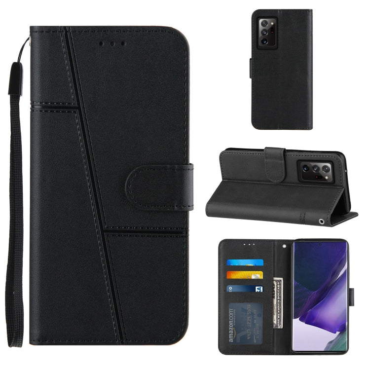 For Samsung Galaxy Note20 Ultra Stitching Calf Texture Buckle Horizontal Flip Leather Case with Holder & Card Slots & Wallet & Lanyard