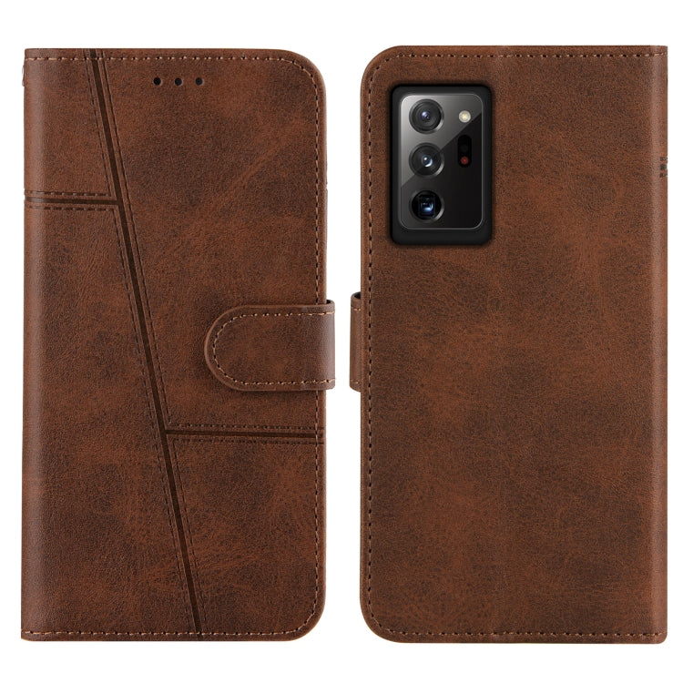 For Samsung Galaxy Note20 Ultra Stitching Calf Texture Buckle Horizontal Flip Leather Case with Holder & Card Slots & Wallet & Lanyard