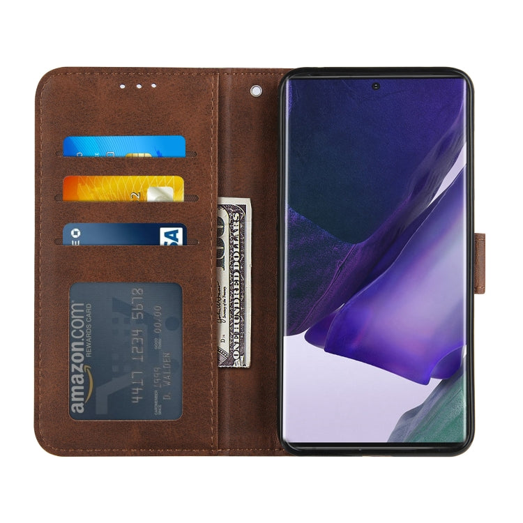 For Samsung Galaxy Note20 Ultra Stitching Calf Texture Buckle Horizontal Flip Leather Case with Holder & Card Slots & Wallet & Lanyard