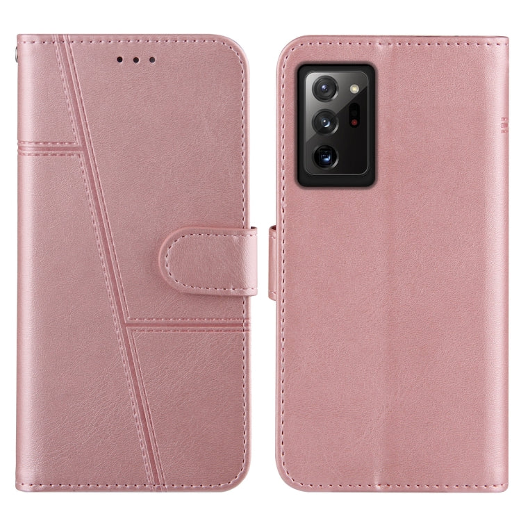 For Samsung Galaxy Note20 Ultra Stitching Calf Texture Buckle Horizontal Flip Leather Case with Holder & Card Slots & Wallet & Lanyard