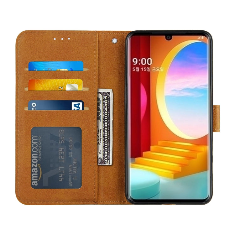 For LG Velvet (4G / 5G) / G9 Velvet Stitching Calf Texture Buckle Horizontal Flip Leather Case with Holder & Card Slots & Wallet & Lanyard