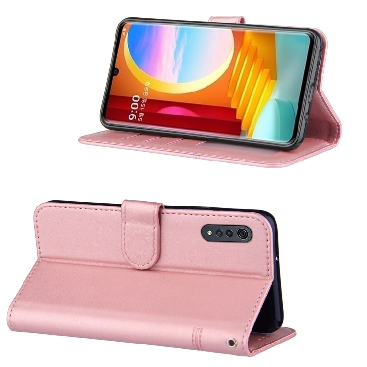 For LG Velvet (4G / 5G) / G9 Velvet Stitching Calf Texture Buckle Horizontal Flip Leather Case with Holder & Card Slots & Wallet & Lanyard