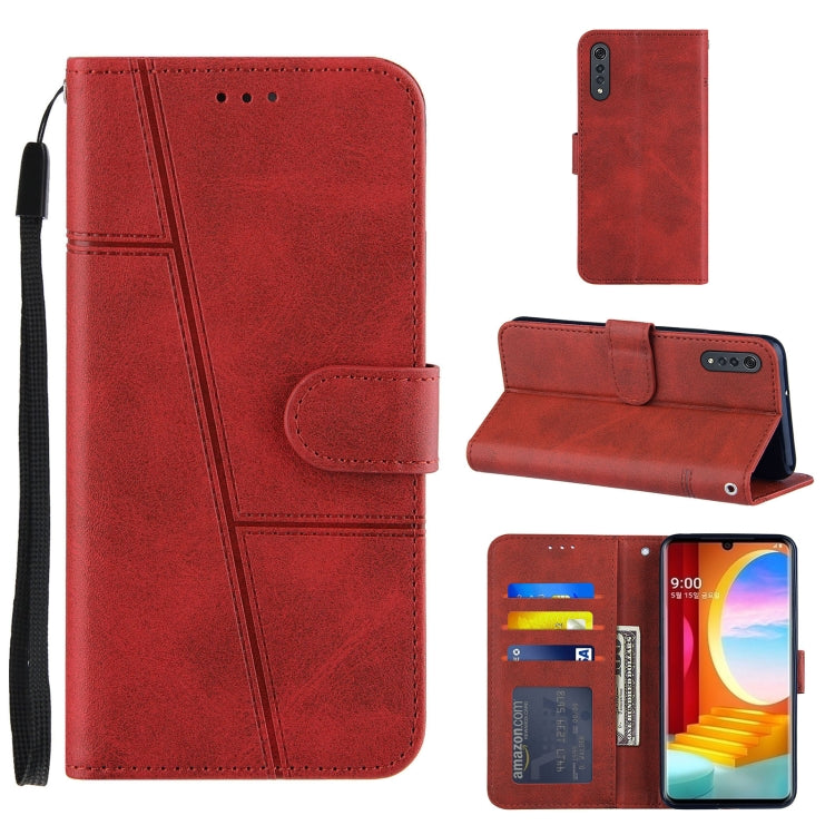 For LG Velvet (4G / 5G) / G9 Velvet Stitching Calf Texture Buckle Horizontal Flip Leather Case with Holder & Card Slots & Wallet & Lanyard