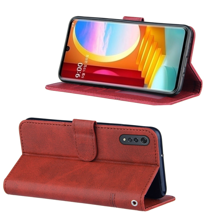 For LG Velvet (4G / 5G) / G9 Velvet Stitching Calf Texture Buckle Horizontal Flip Leather Case with Holder & Card Slots & Wallet & Lanyard