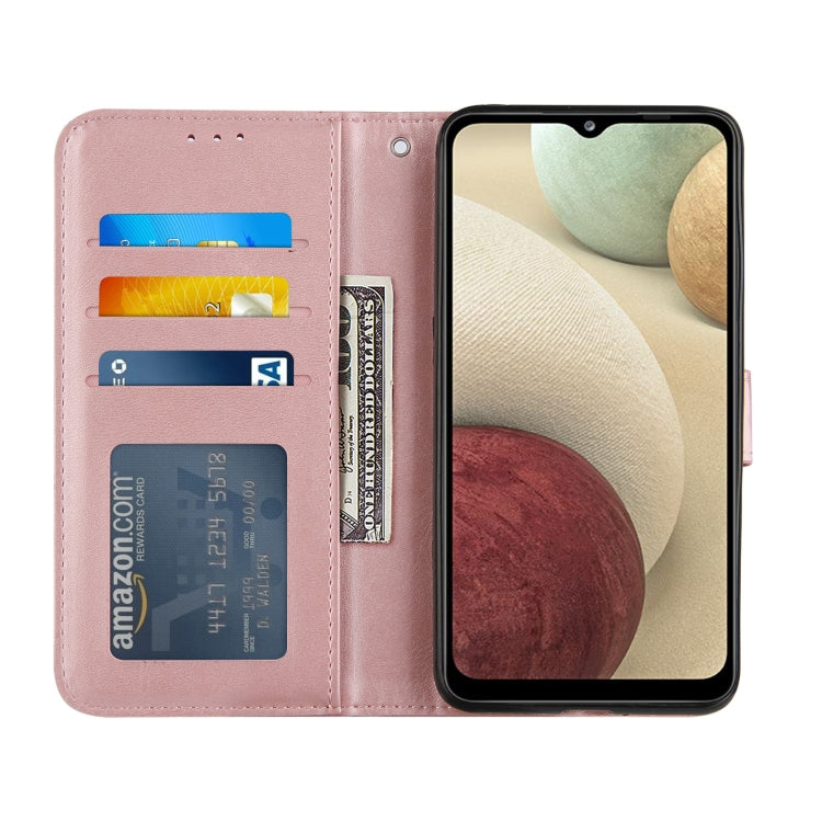 For Samsung Galaxy A12 Stitching Calf Texture Buckle Horizontal Flip Leather Case with Holder & Card Slots & Wallet & Lanyard