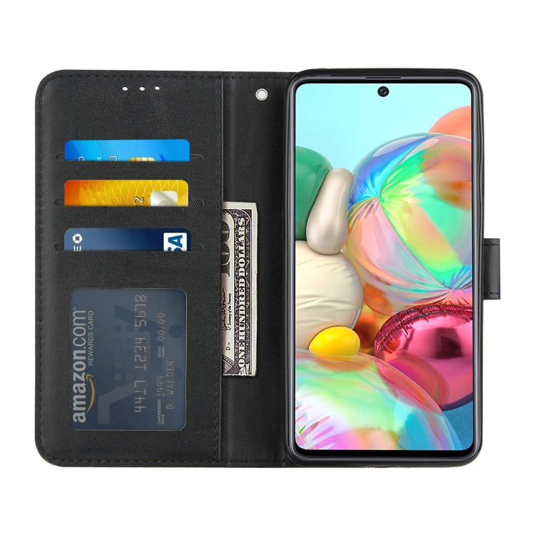 For Samsung Galaxy A71 4G Stitching Calf Texture Buckle Horizontal Flip Leather Case with Holder & Card Slots & Wallet & Lanyard