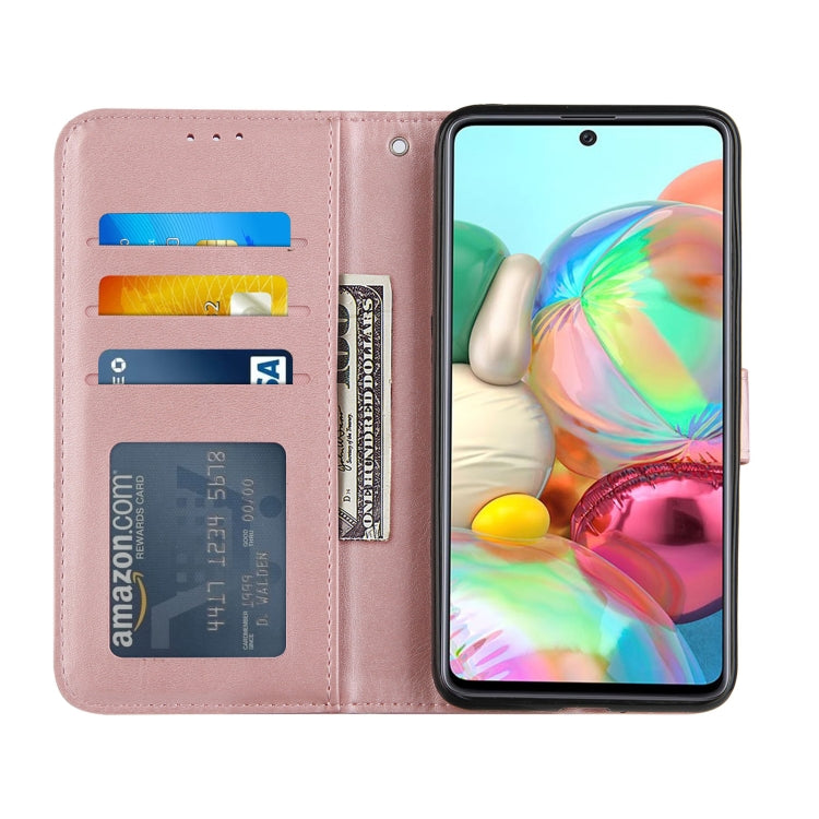 For Samsung Galaxy A71 4G Stitching Calf Texture Buckle Horizontal Flip Leather Case with Holder & Card Slots & Wallet & Lanyard
